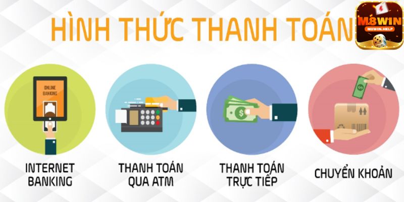 Phương thức thanh toán M8Win - Rút tiền qua Ví điện tử